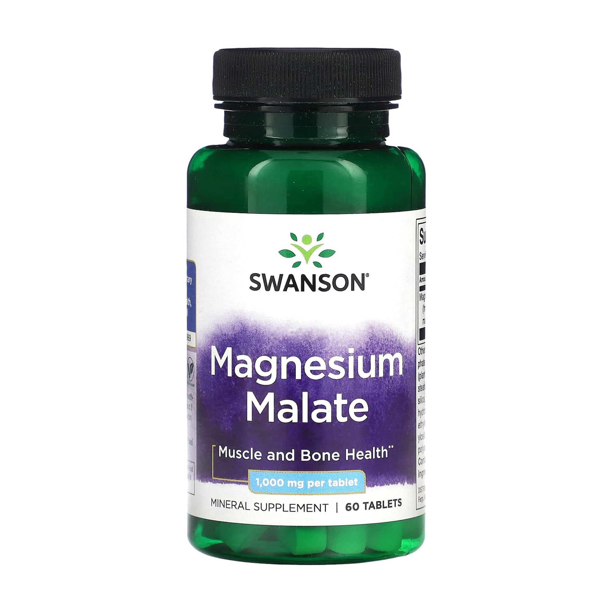 Малат магнію Swanson Magnesium Malate 1000 мг, 60 таблеток